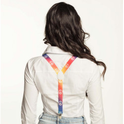 Hippie dúhové elastické podväzky